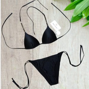 Bikini a triangolo modello Gioiello con coppa push up colore nero taglia 40/S