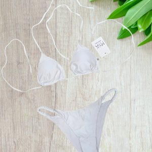 Bikini a triangolo modello treccia colore bianco taglia 42/M