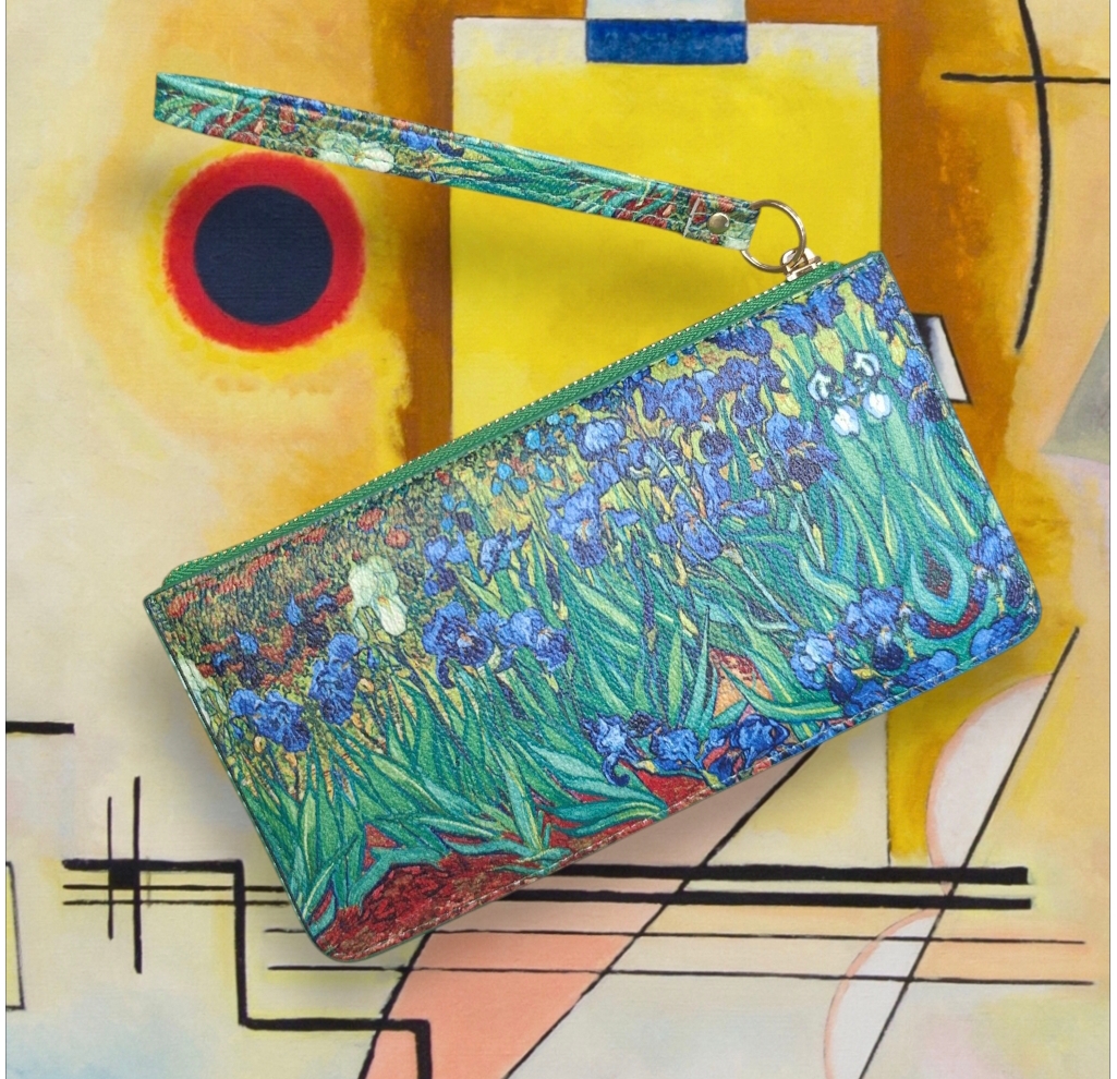 Portafoglio slim ultrasottile serie “quadri d’autore” modello “Iris” di Vincent Van Gogh - immagine 3