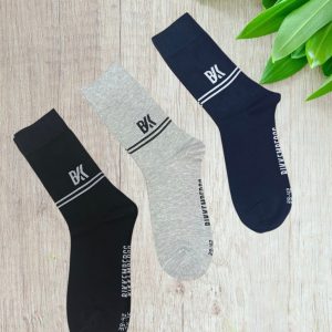 Calzini uomo marca  Bikkembergs in cotone Stretch con stampa logo stilizzato  in confezione da tre paia