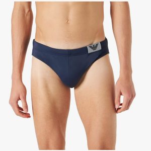 Costume uomo a slip Emporio Armani con in colore blu con etichetta fluorescente in taglia 50/L