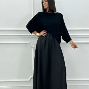 Abito – “Vienna in notturna” – elegante e teatrale, perfetto per un look da sera con profondità visiva – colore nero
