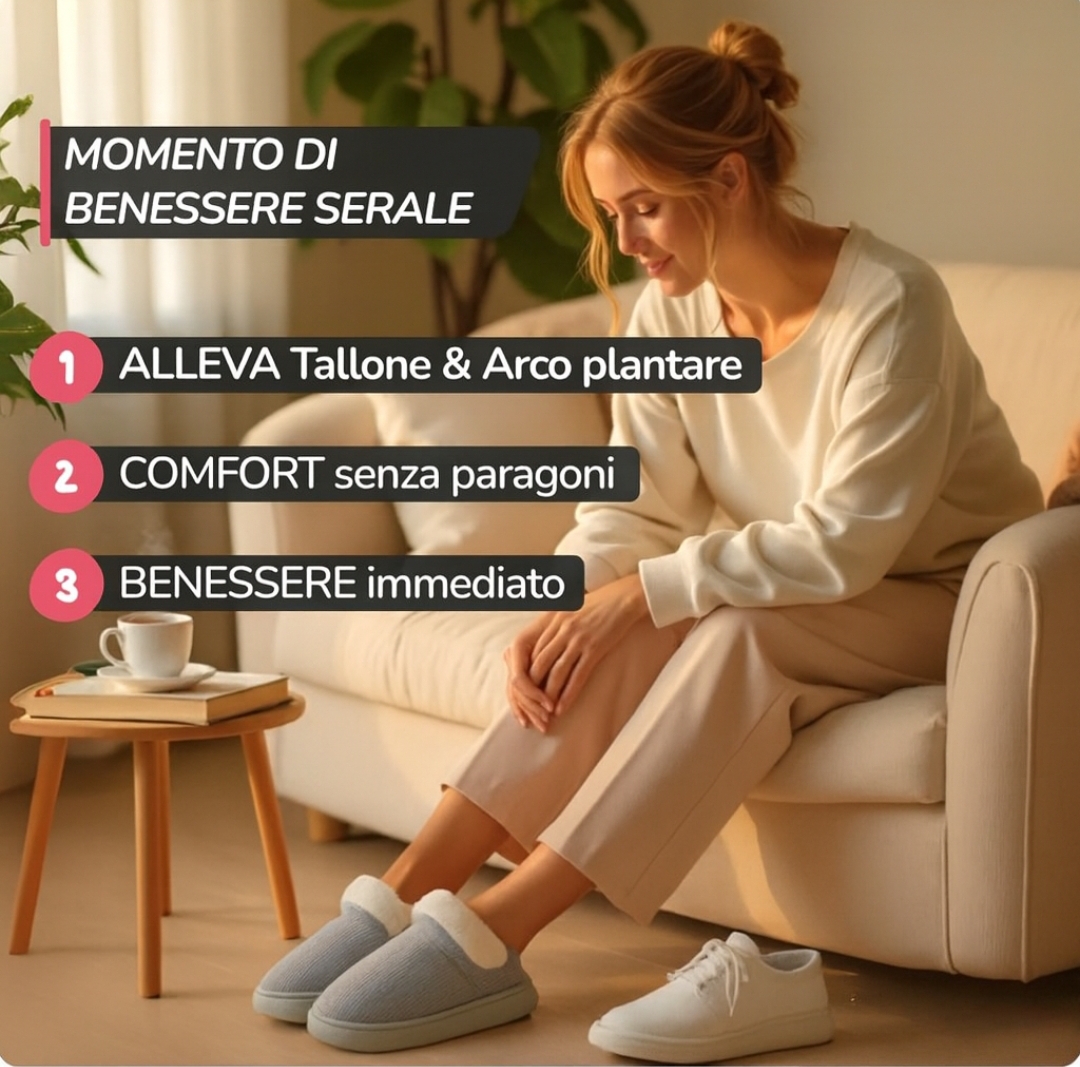 Ciabatte invernali donna serie Nuvola modello a mezzo stivaletto – calde e antiscivolo - immagine 5