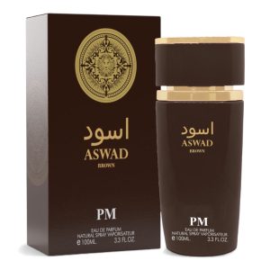 Profumo Arabo unisex ASWAD BROWN Ambrato Speziato Eau de Parfum Unisex Oud & Vaniglia  100ml – Dupe di Lattafa Asad