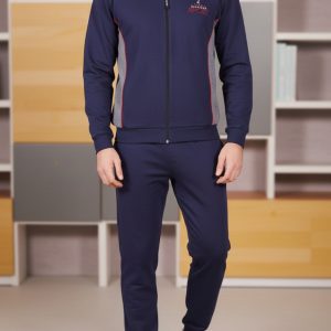 Tuta Uomo full zip marca Navigare in felpa di cotone- Linea Calibrata (Taglie Forti)