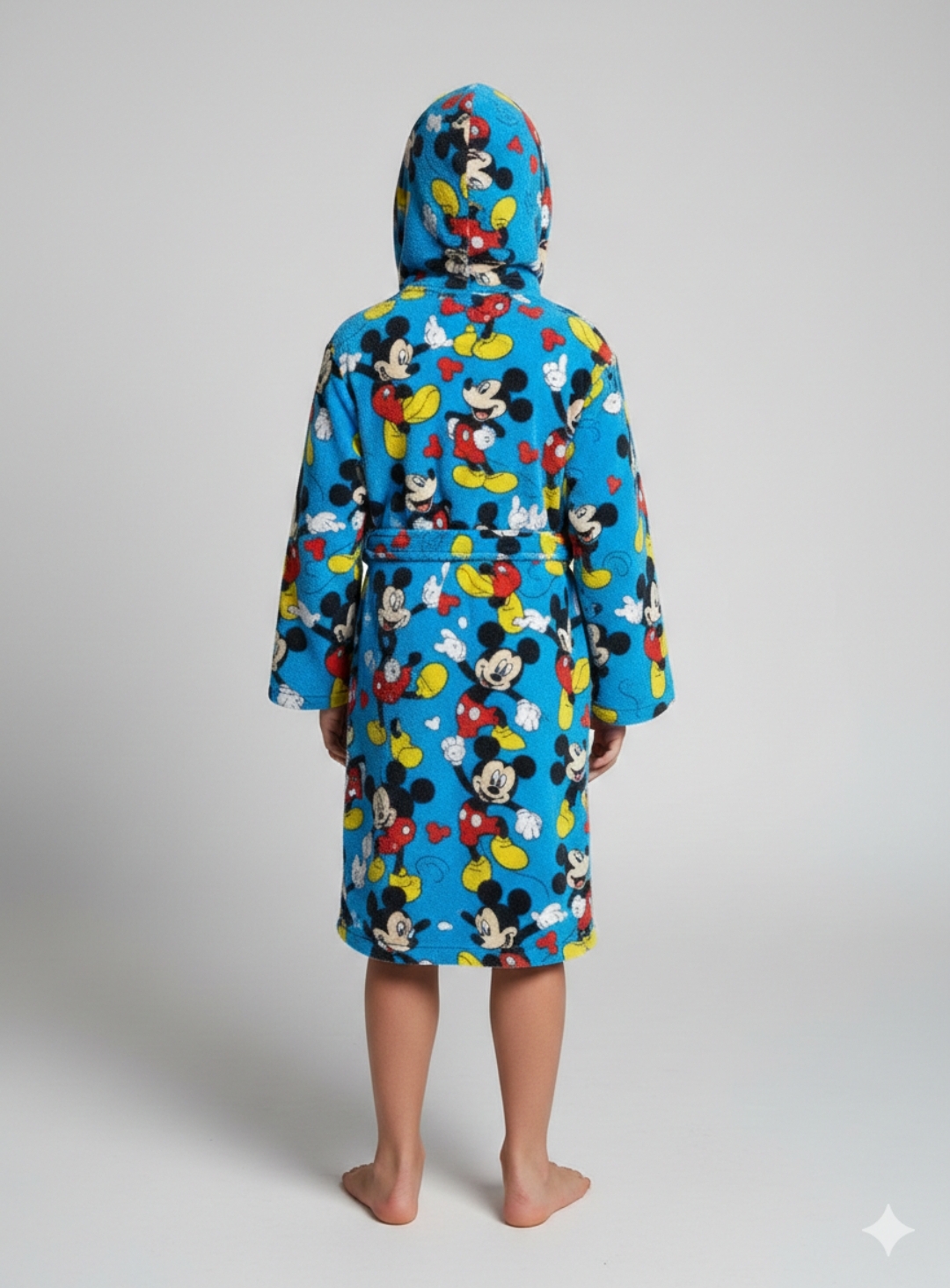 Accappatoio Bambino marca Disney modello Mickey Mouse (Topolino) con Cappuccio – Azzurro – - immagine 3