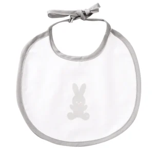 Bavetta con stampa e profili in contrasto.