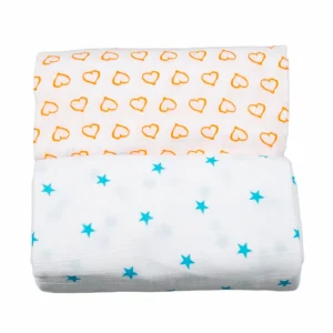 2 Mussole in 100% cotone organico