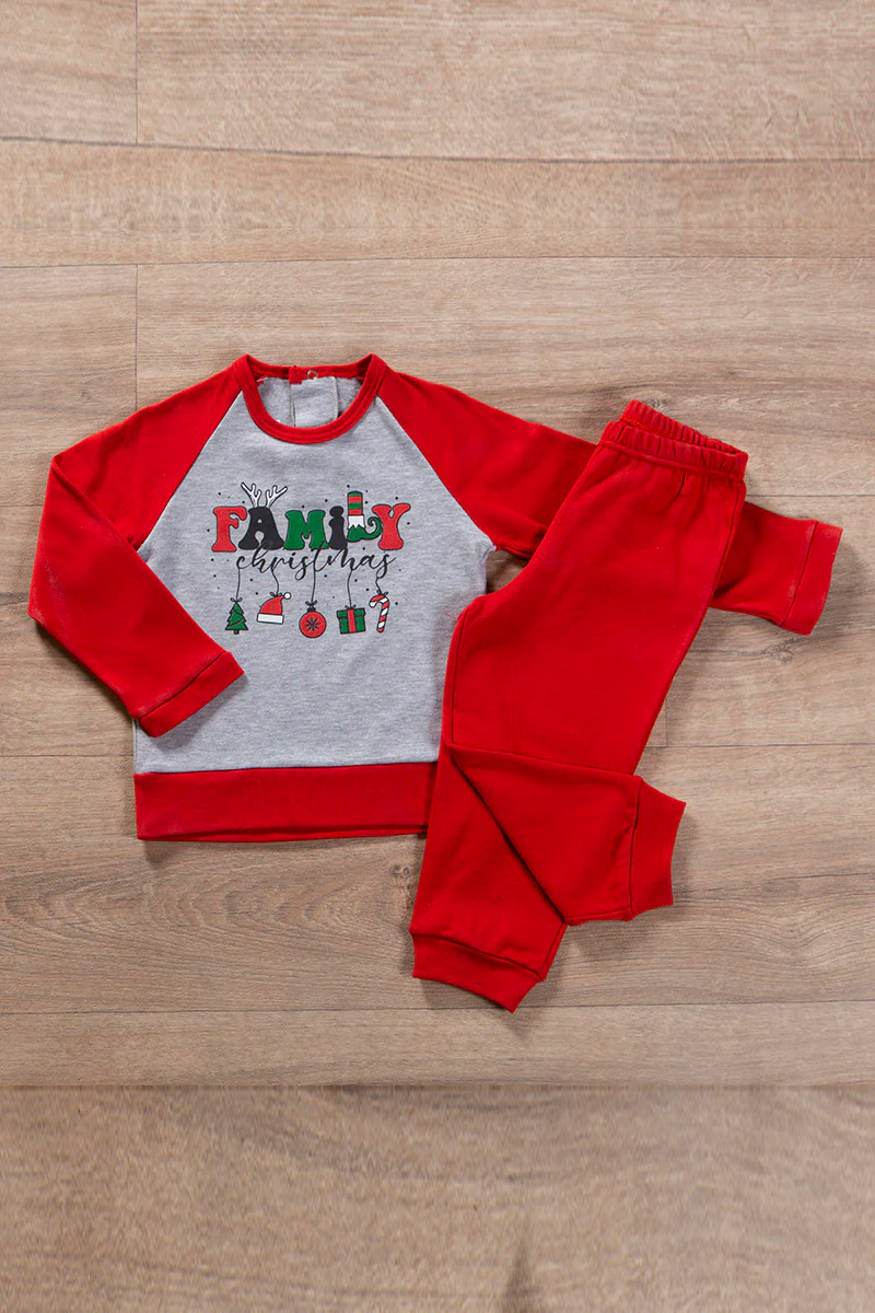 Pigiama neonata/o in caldo cotone con stampa natalizia - immagine 3