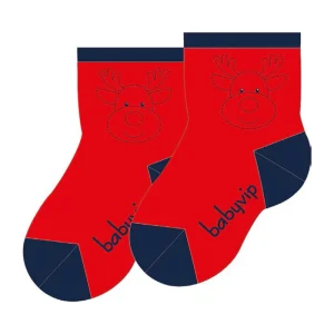 Calzini in caldo cotone con disegno renna