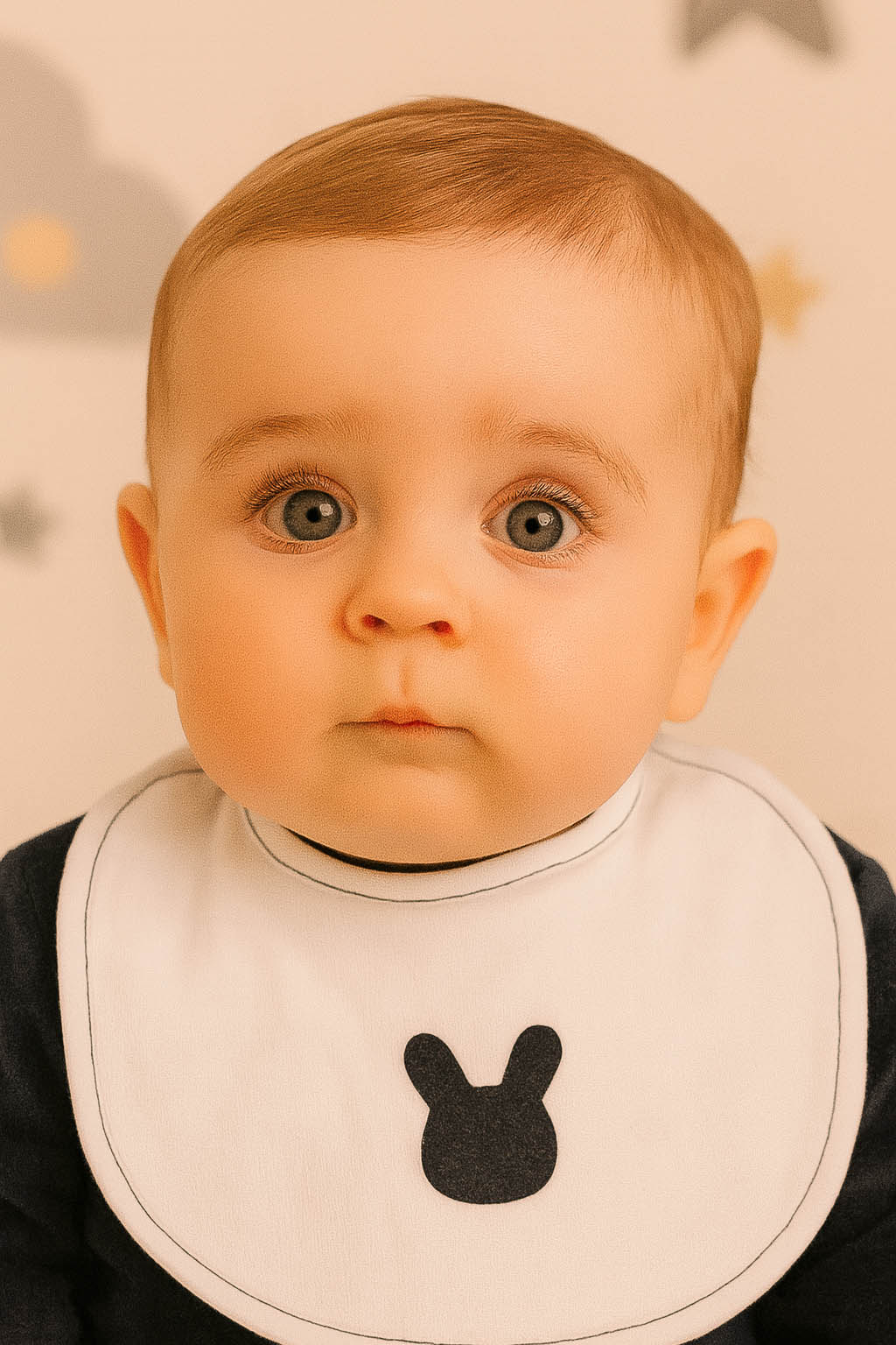 Bavetta in ciniglia con stampa floccata - immagine 2