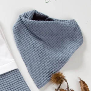 Bavetta a triangolo in cotone organico a nido d’ape