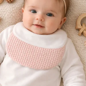 Bavetta in caldo cotone organico con inserto in cotone organico a nido d’ape