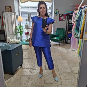 COMPLETO TIAKI SHANTUNG MISTO-SETA BLUETTE