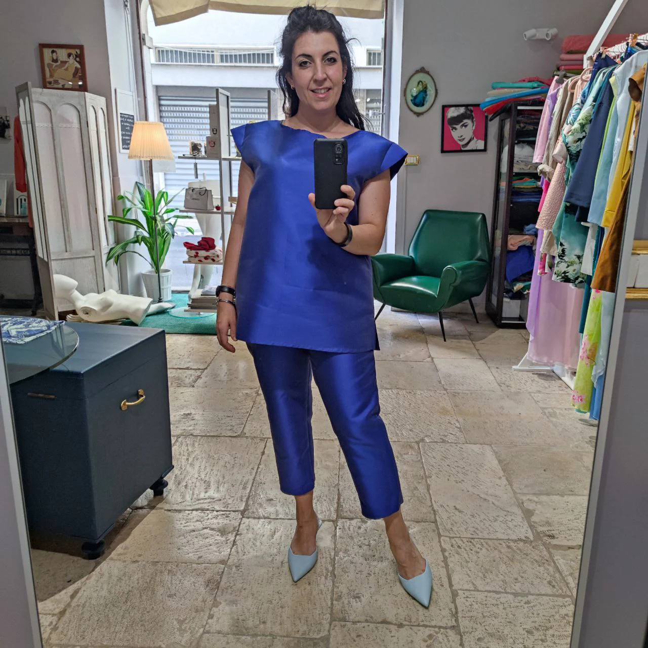 COMPLETO TIAKI SHANTUNG MISTO-SETA BLUETTE
