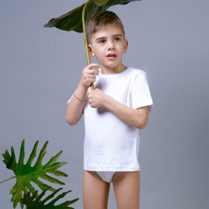 Maglia Bimbissimi mezza manica bambino in 100% puro cotone dai 3 ai 16 anni