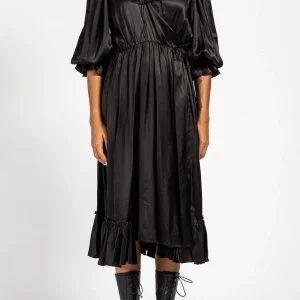 Abito Laurence Bras in tessuto nero Tortue