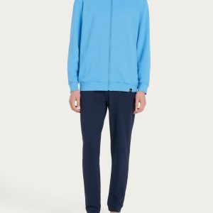 Tuta uomo marca Ragno in Eco e fresco Cotton Piquet Stretch – Outer Space in colore azzurro