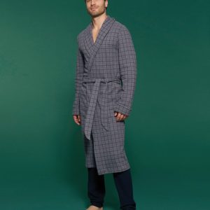 Vestaglia uomo marca Ragno modello sciallato lungo colore Grigio
