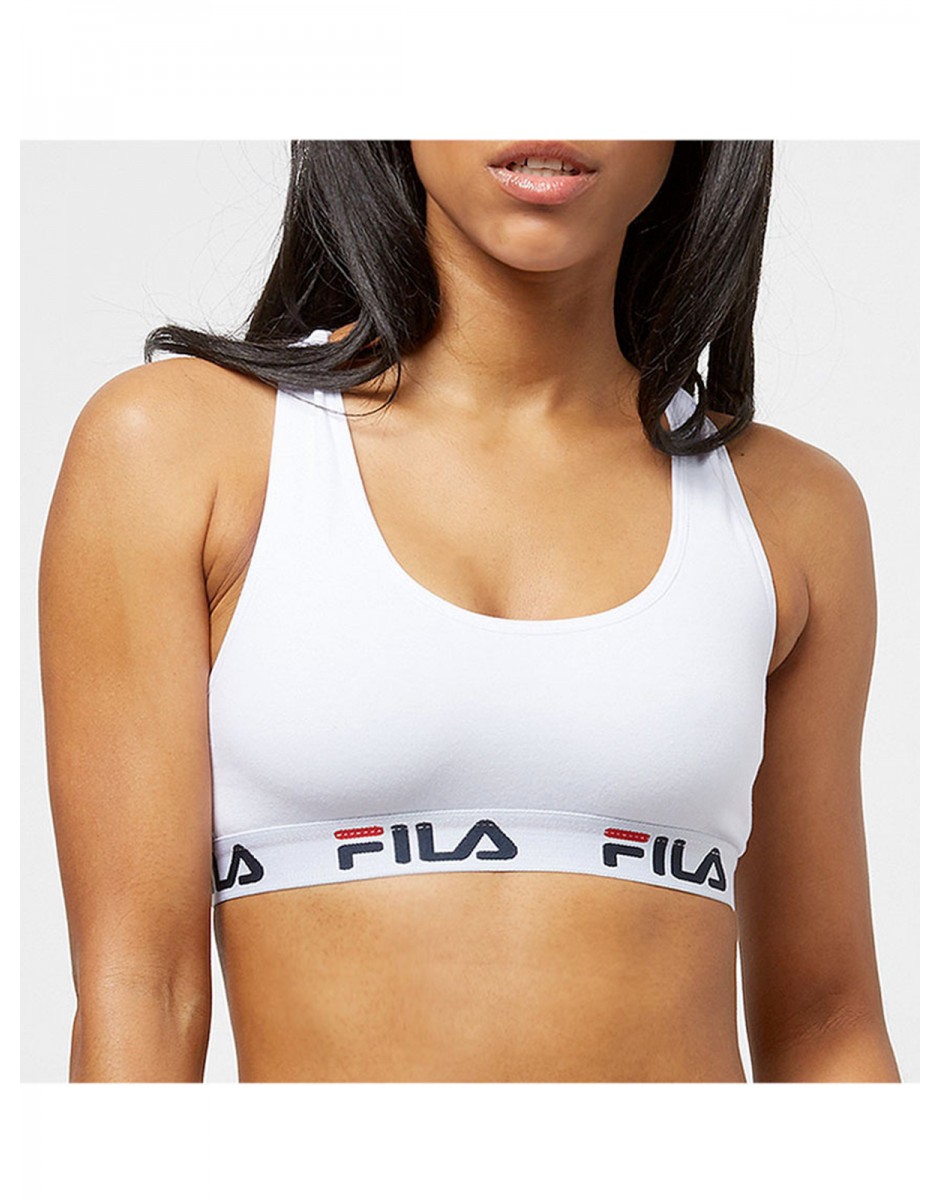 Bralette/brassiere sportiva Fila in cotone elasticizzato - immagine 3