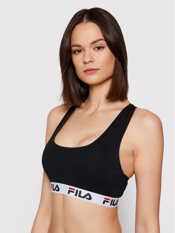Bralette/brassiere sportiva Fila in cotone elasticizzato