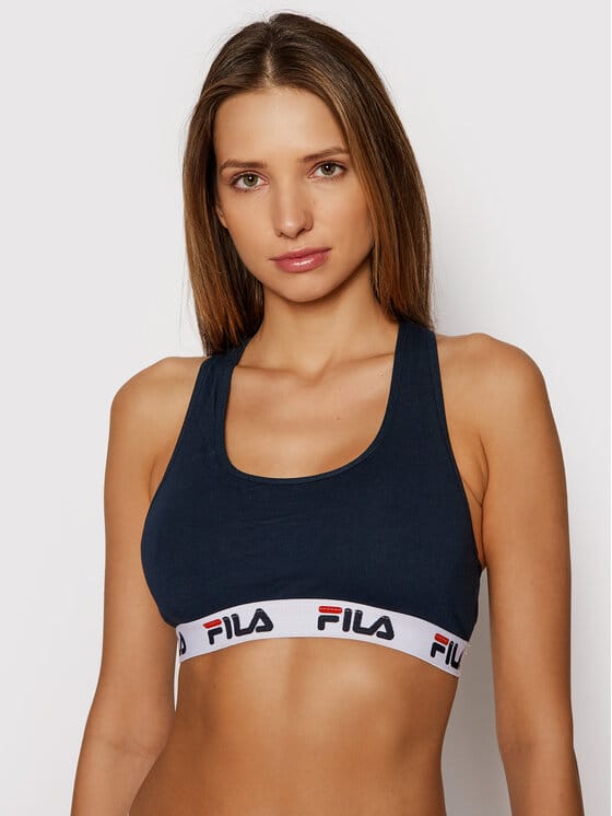 Bralette/brassiere sportiva Fila in cotone elasticizzato - immagine 4