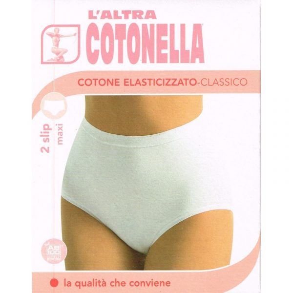 Slip maxi a vita alta marca Cotonella serie Essential art 3941 confezione da due pezzi - immagine 4