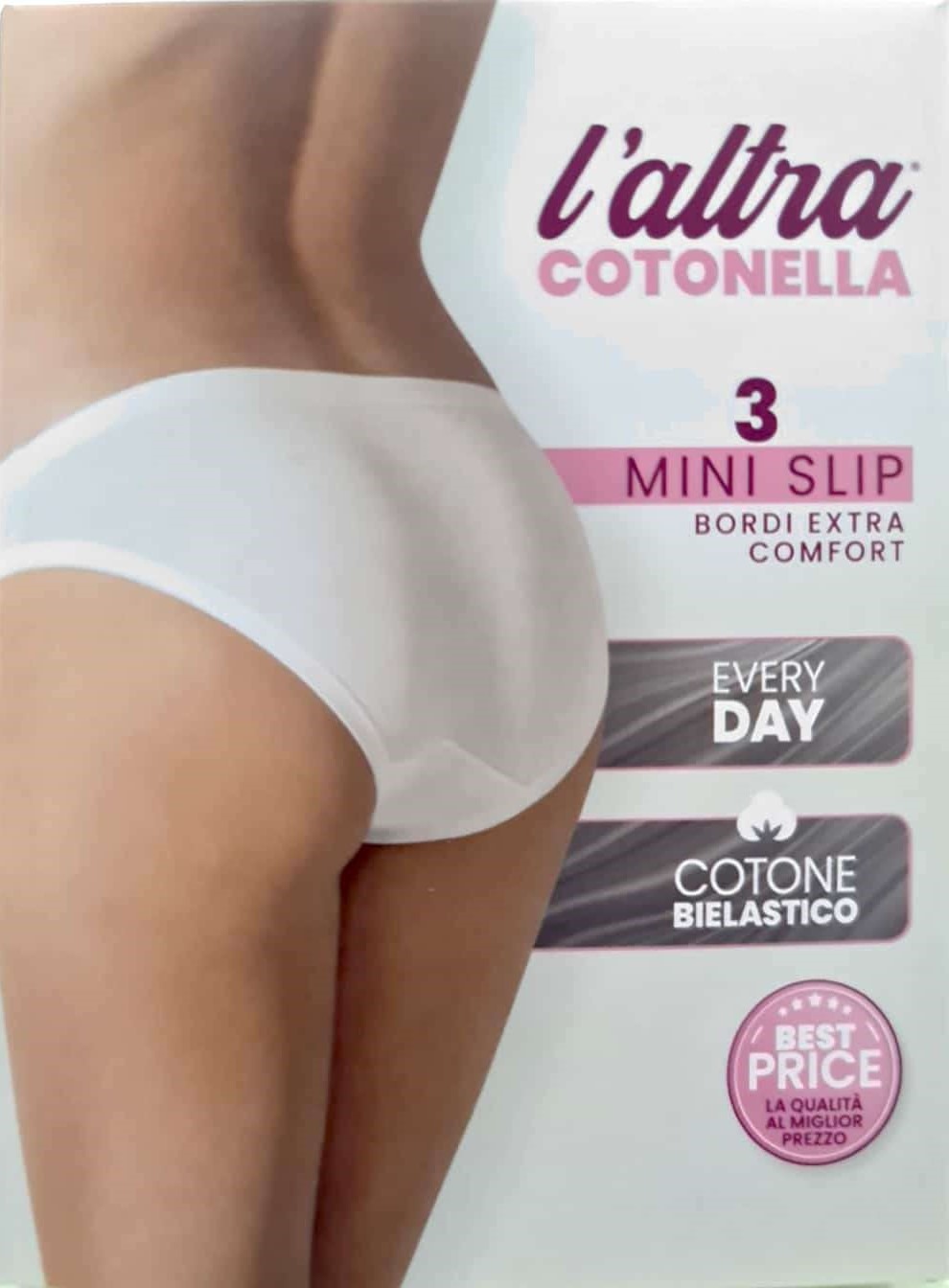 Slip donna a vita bassa marca Cotonella serie Essential art. 3362 confezione da tre pezzi - immagine 4