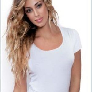 T-shirt jadea donna scollo lollo mezza manica art. 4181