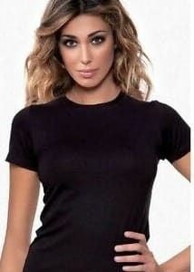 T-shirt donna jadea a mezza manica girocollo cotone elasticizzato art. 4180