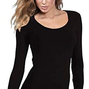 Body Jadea manica lunga a girocollo art. 4154 in cotone elasticizzato