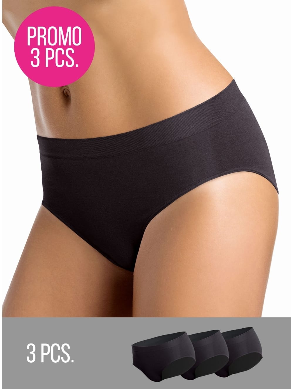 Slip donna Intimidea in microfibra mod. midi confezione da 3 pezzi - immagine 4