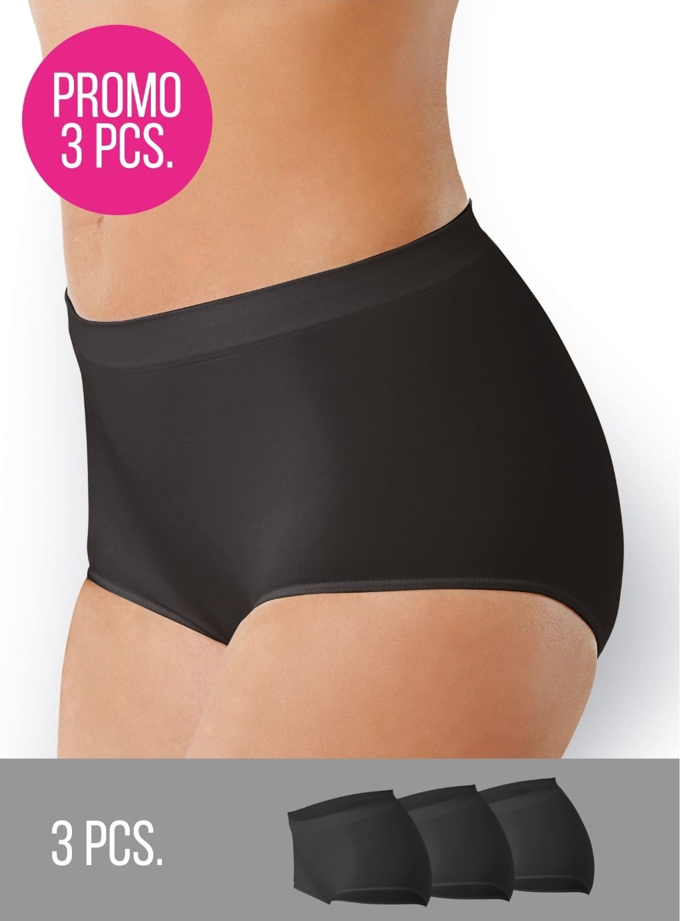Slip donna Intimidea in microfibra mod. coulotte (maxi) confezione da 3 pezzi - immagine 3