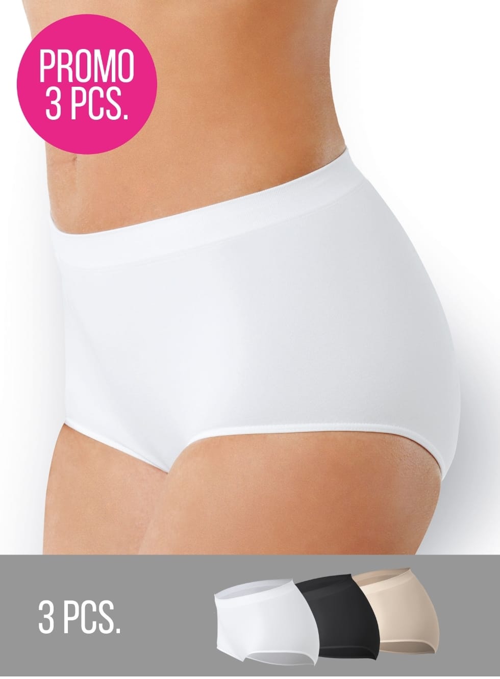Slip donna Intimidea in microfibra mod. coulotte (maxi) confezione da 3 pezzi - immagine 6