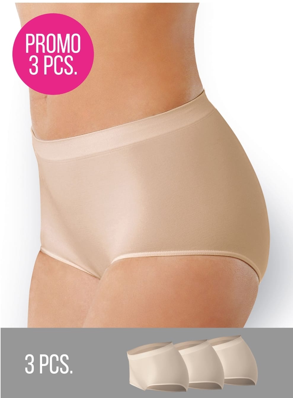 Slip donna Intimidea in microfibra mod. coulotte (maxi) confezione da 3 pezzi - immagine 4