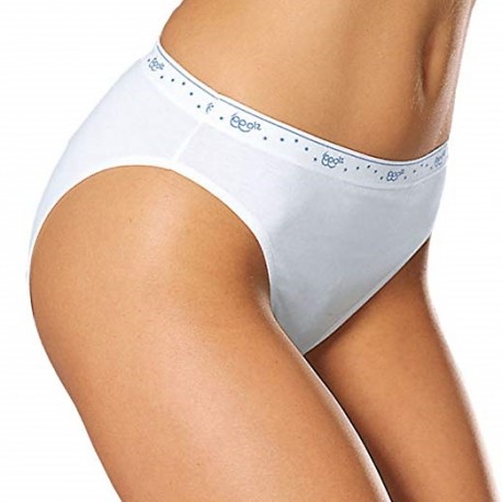 Slip donna marca Sloggi modello Tai 100 in cotone elasticizzato in confezione da 2 pezzi