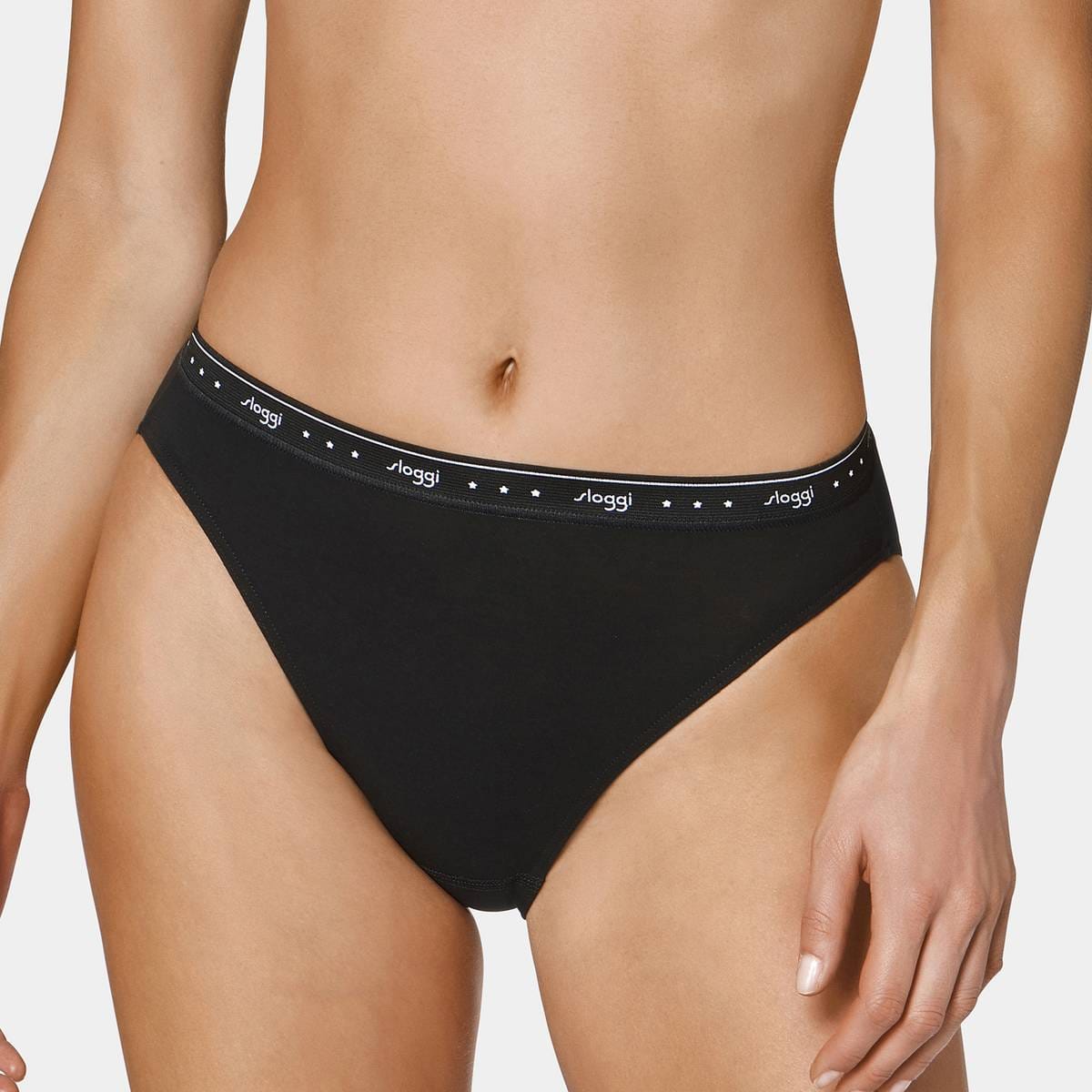 Slip donna marca Sloggi modello Tai 100 in cotone elasticizzato in confezione da 2 pezzi - immagine 3