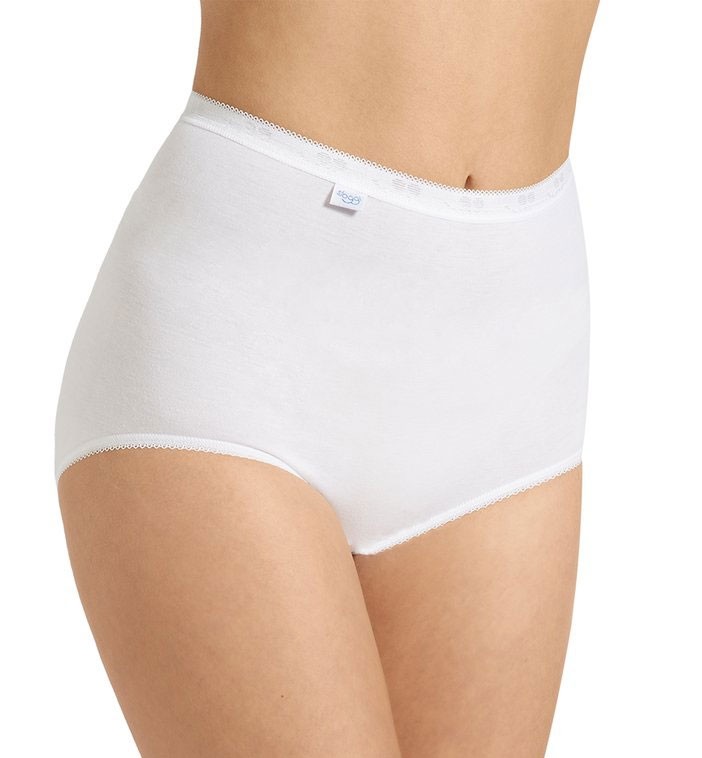 Slip donna marca Sloggi modello Maxi in cotone elasticizzato in confezione da 2 pezzi