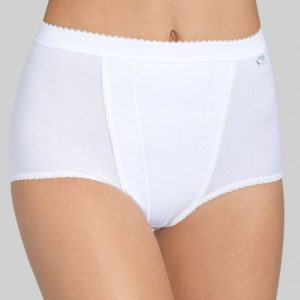 Slip donna marca Sloggi modello Control Maxi in cotone contenivo elasticizzato in confezione da 2 pezzi