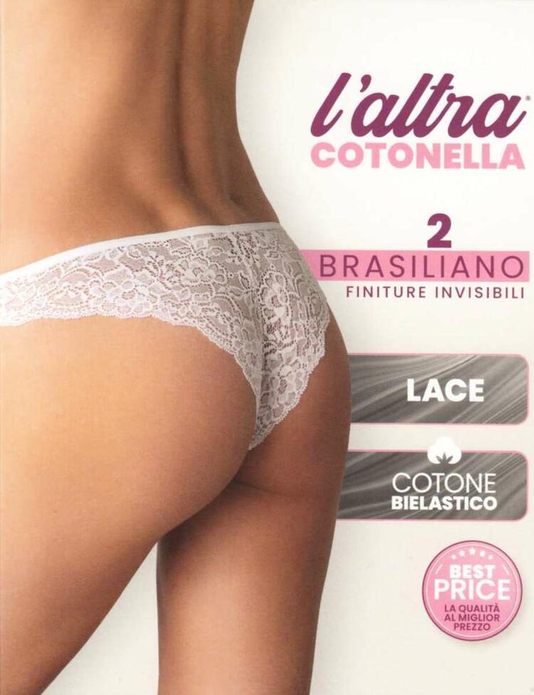 Brasiliano donna a vita bassa marca Cotonella serie Essential art. gd 284 in cotone confezione da 2 pezzi - immagine 4