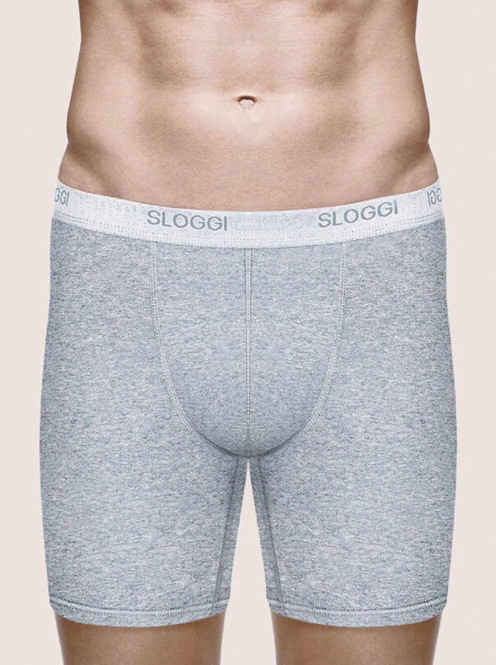 Boxer uomo marca Sloggi modello Long Basic in cotone elasticizzato - immagine 4