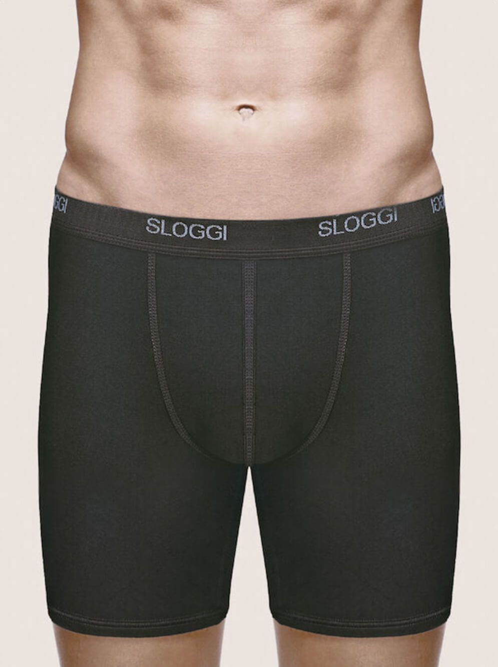 Boxer uomo marca Sloggi modello Long Basic in cotone elasticizzato - immagine 3