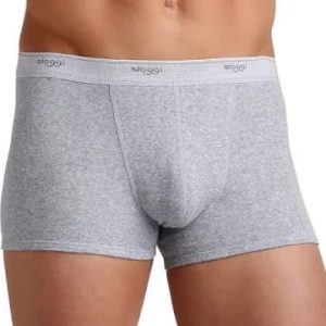 Boxer uomo marca Sloggi modello Short Basic in cotone elasticizzato in confezione da 2 pezzi