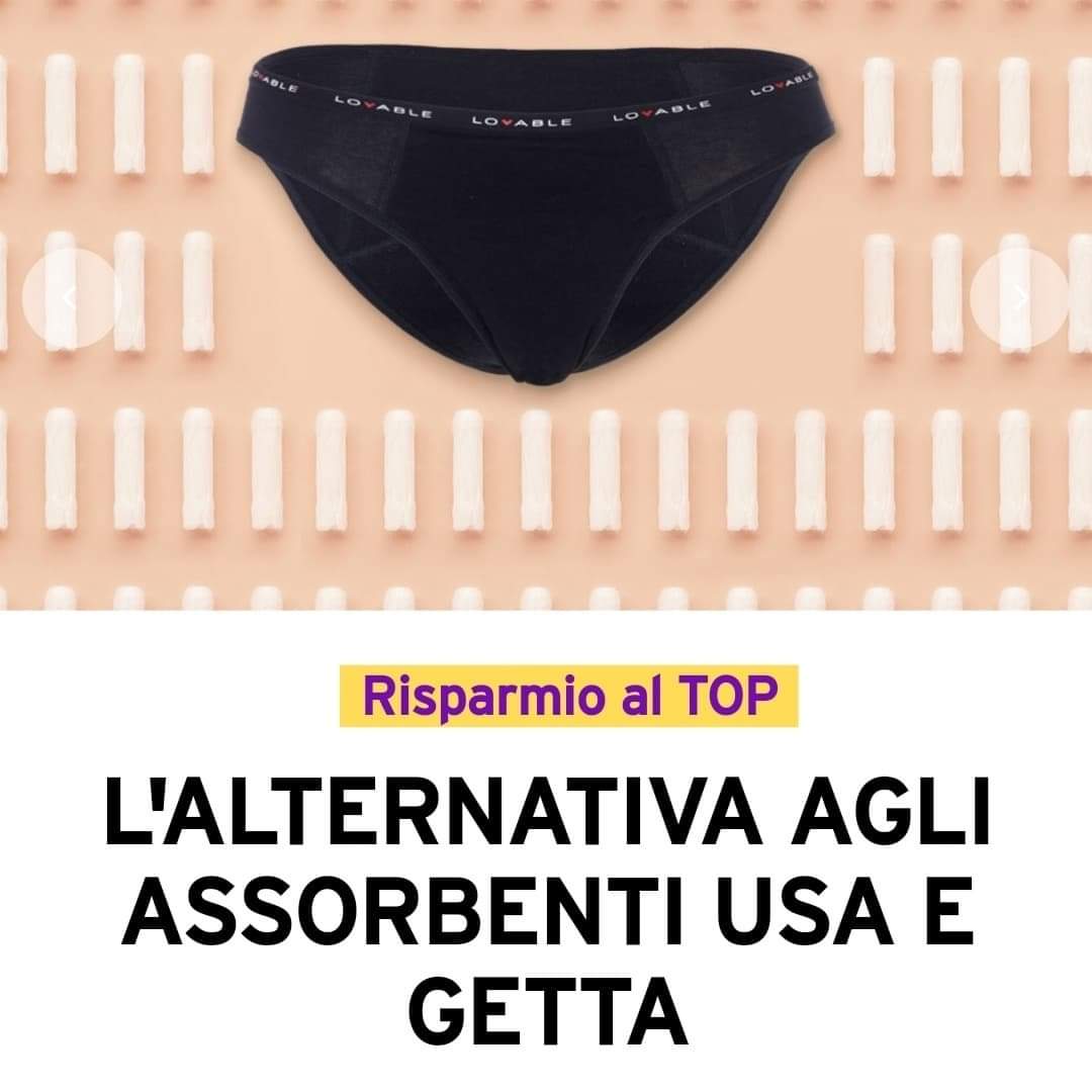 Slip vita bassa Lovable da ciclo mestruale lavabile per flusso abbondante in cotone biologico certificato. - immagine 4