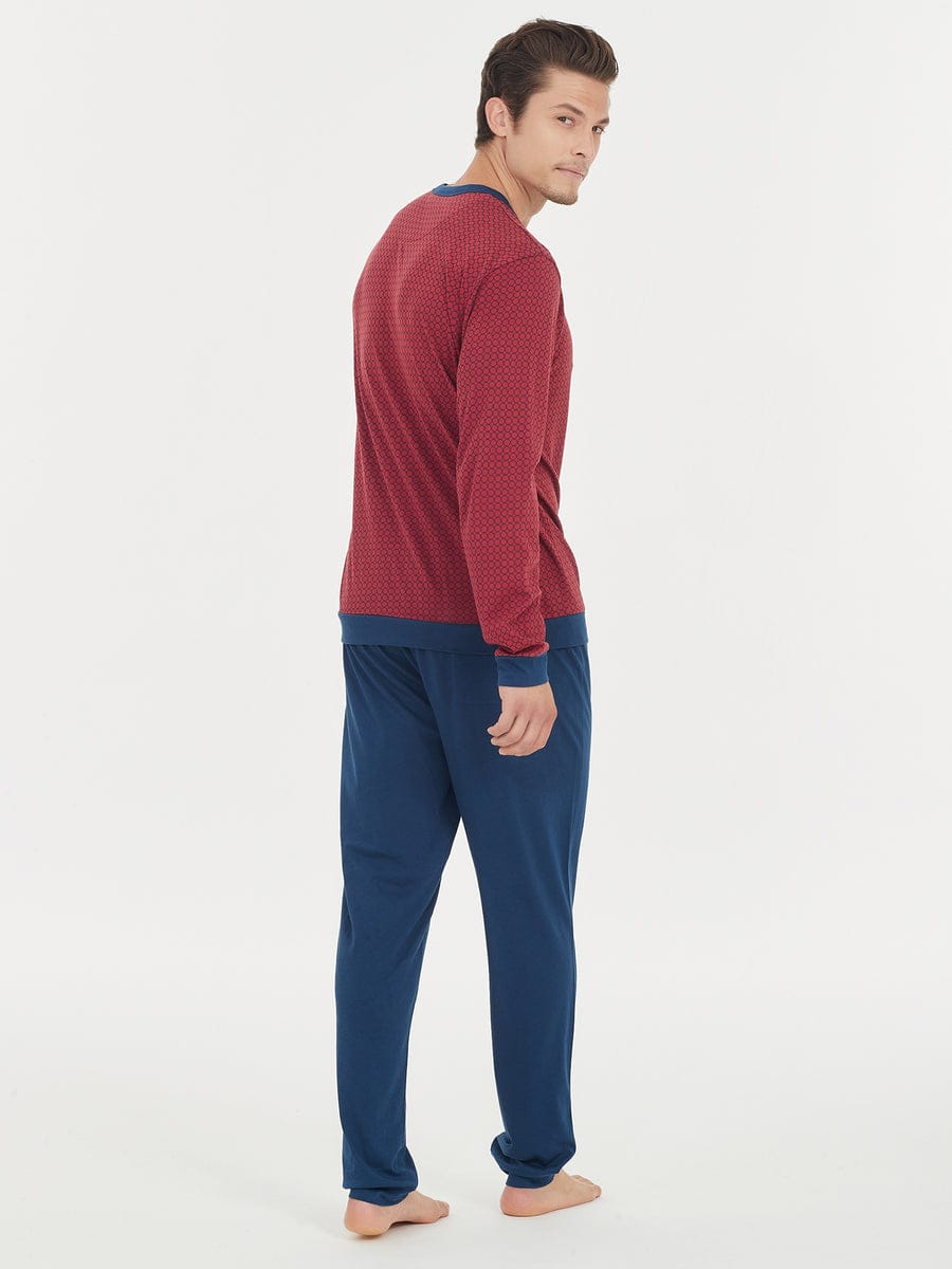 Pigiama uomo Ragno art. U445N1 col. 153F a maniche lunghe 100% puro cotone - immagine 3