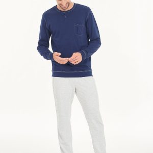 Pigiama uomo Ragno art. U461N1 col. 146F a maniche lunghe 100% puro cotone