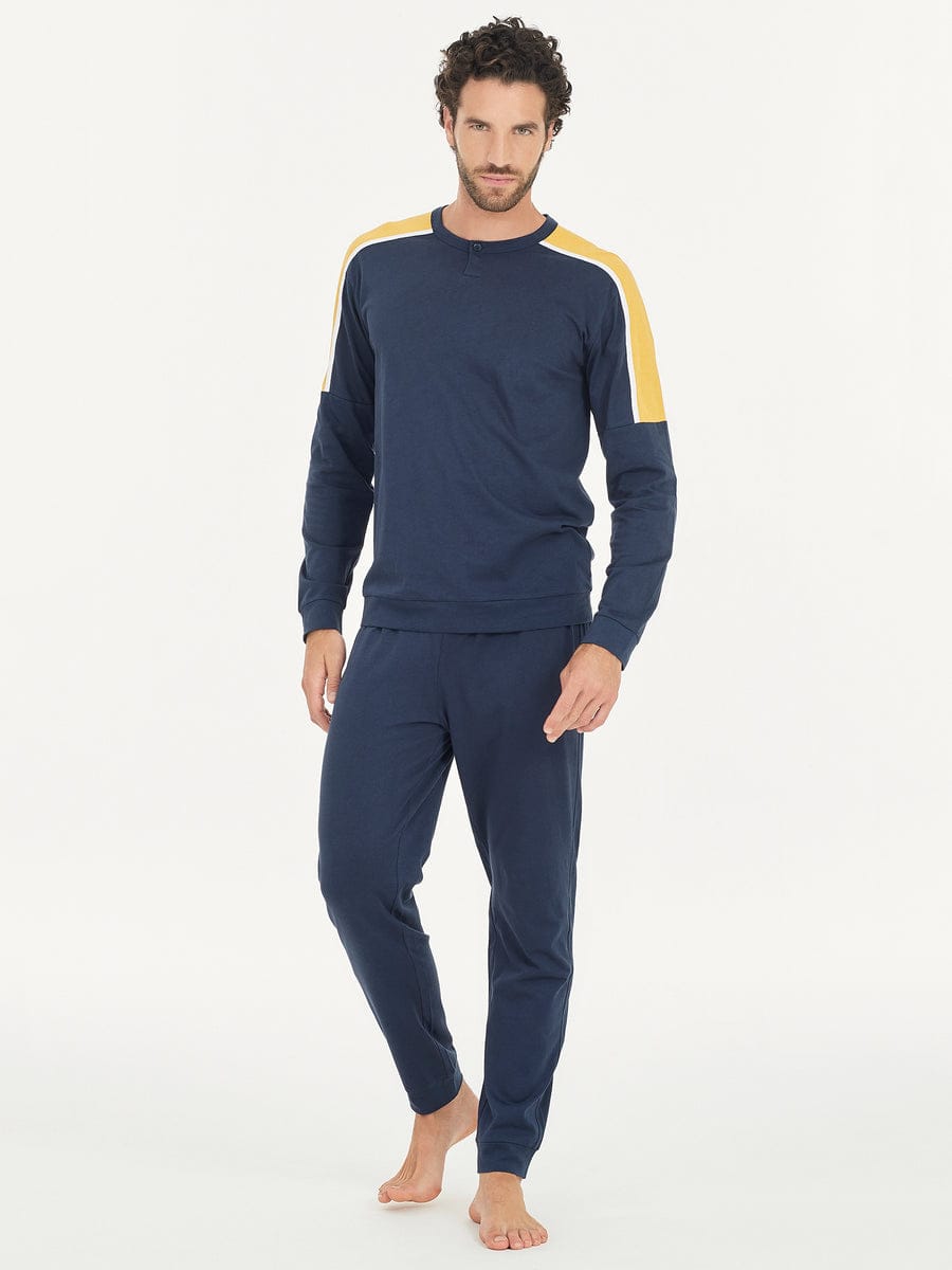 Pigiama uomo Ragno art. U447N1 col. 319F a maniche lunghe 100% puro cotone - immagine 2