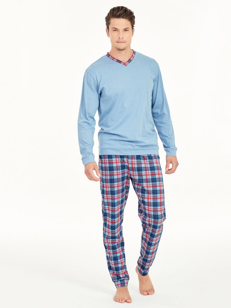 Pigiama uomo Ragno art. U451N2 col. 093F a maniche lunghe 100% puro cotone