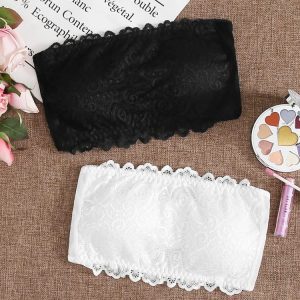 Fascia in microfibra in pizzo senza ferretto