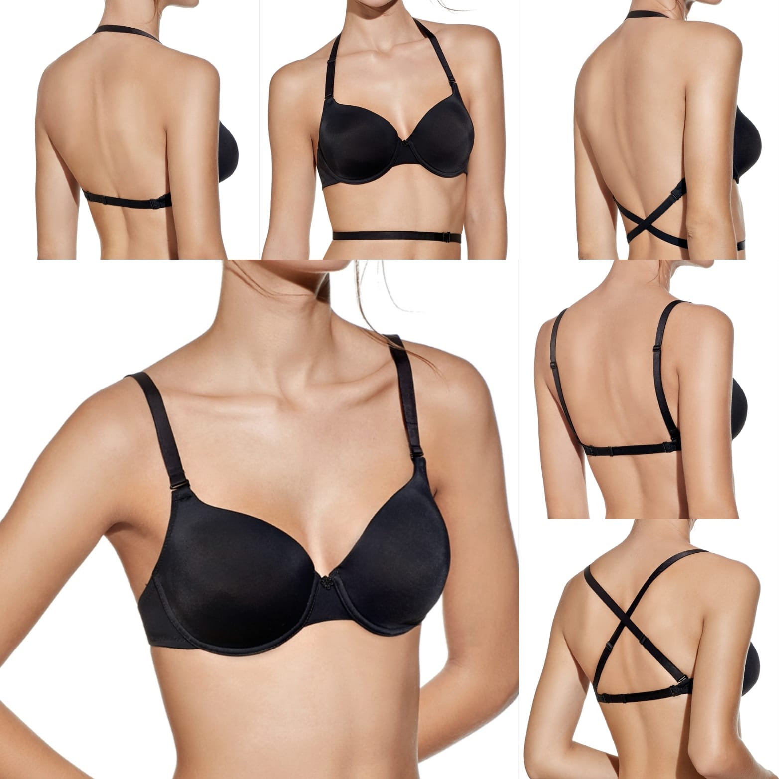 Reggiseno Selene mod. Rosa multi posizione liscio con ferretto - immagine 2